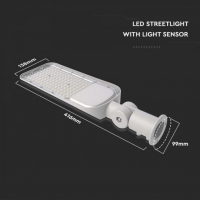 LED Улична Лампа SAMSUNG ЧИП Сензор - 30W 6400K 120LM/W LED улично осветление