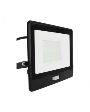 50W LED Прожектор PIR Сензор SAMSUNG ЧИП Черно Тяло 3000К 1М Кабел LED екстериорно осветление