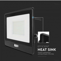 50W LED Прожектор PIR Сензор SAMSUNG ЧИП Черно Тяло 6400К 1М Кабел 50W LED Прожектор PIR Сензор SAMSUNG ЧИП Черно Тяло 6400К 1М Кабел LED екстериорно осветление