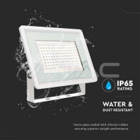 100W LED Прожектор Бяло Тяло 6400K LED екстериорно осветление