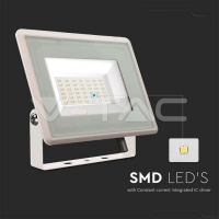 50W LED Прожектор Бяло Тяло 6400K LED екстериорно осветление
