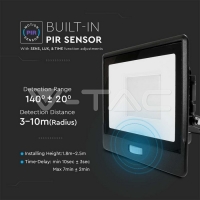 20W LED Прожектор PIR Сензор SAMSUNG ЧИП Черно Тяло 6400К 20W LED Прожектор PIR Сензор SAMSUNG ЧИП Черно Тяло 6400К LED екстериорно осветление