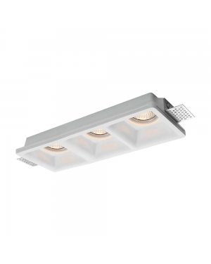 3xGU10 Гипсова Отливка Кръг Бяла Декоративни LED луни