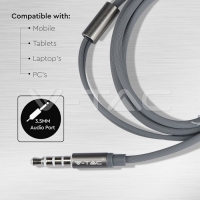 Аудио Слушалка Сива Bluetooth слушалки