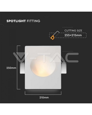 GU10 Корпус Гипсов Отливка Кръг Декоративни LED луни