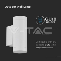 GU10 Корпус Кръг Бял GU10 Корпус Кръг Бял Декоративни LED луни