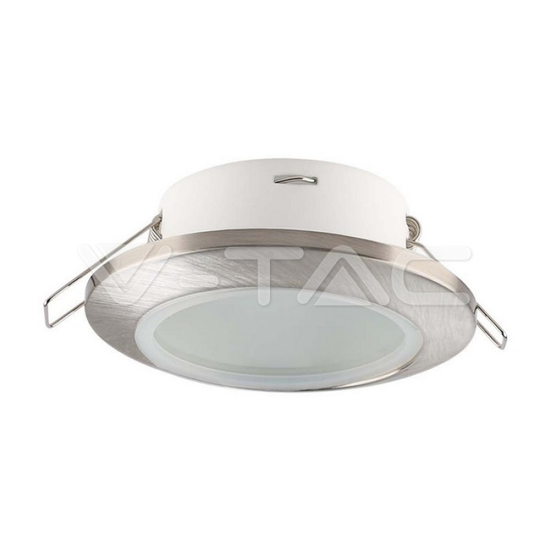 GU10 Корпус Кръг Сатен Никел Декоративни LED луни