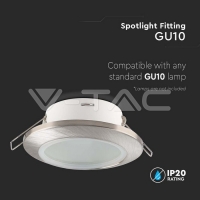 GU10 Корпус Кръг Сатен Никел Декоративни LED луни