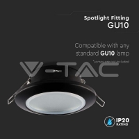 GU10 Корпус Кръг Черен GU10 Корпус Кръг Черен Декоративни LED луни