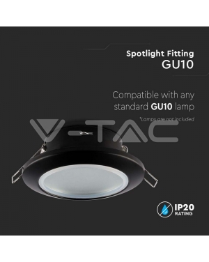 GU10 Корпус Кръг Черен Декоративни LED луни