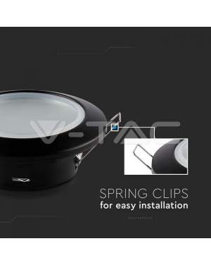 GU10 Корпус Кръг Черен Декоративни LED луни