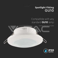 GU10 Корпус Кръг Бял GU10 Корпус Кръг Бял Декоративни LED луни