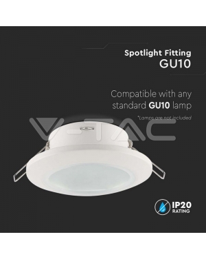 GU10 Корпус Кръг Бял Декоративни LED луни