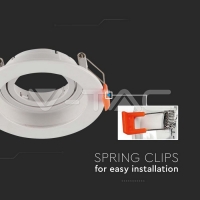 GU10 Корпус Кръг Бял Декоративни LED луни