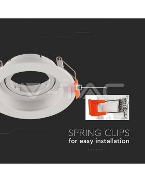 GU10 Корпус Кръг Бял Декоративни LED луни