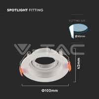 GU10 Корпус Кръг Бял Декоративни LED луни