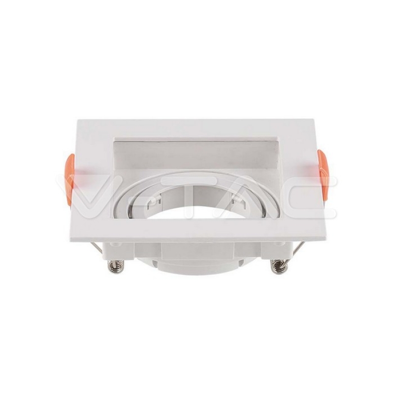 GU10 Корпус Квадрат Бял Декоративни LED луни