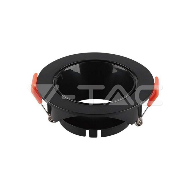 GU10 Корпус Кръг Черна Рамка + Черен Рефлектор Декоративни LED луни