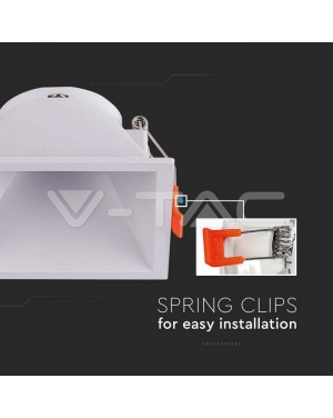 GU10 Корпус Квадрат Бял Декоративни LED луни