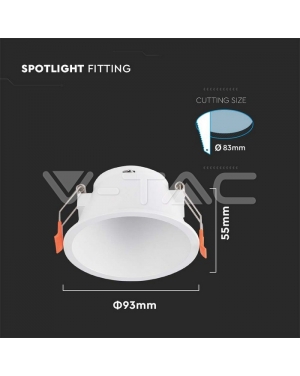 GU10 Корпус Кръг Бял Декоративни LED луни
