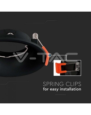 GU10 Корпус Кръг Черен Декоративни LED луни