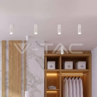 GU10 Отливка Външен Монтаж Подвижна Бяла H 197mm Декоративни LED луни