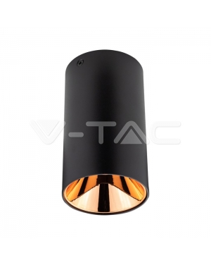 GU10 Корпус Кръг Черно + Розово Злато Декоративни LED луни
