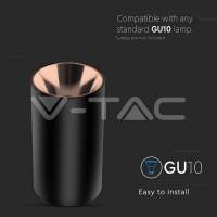 GU10 Корпус Кръг Черно + Розово Злато GU10 Корпус Кръг Черно + Розово Злато Декоративни LED луни