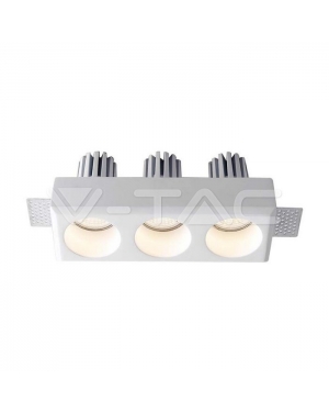 3xGU10 Гипсова Отливка Кръг Бяла Декоративни LED луни