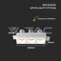 3xGU10 Гипсова Отливка Кръг Бяла Декоративни LED луни