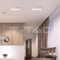 3xGU10 Гипсова Отливка Кръг Бяла Декоративни LED луни
