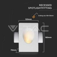GU10 Гипсова Отливка Кръг Бяла Декоративни LED луни