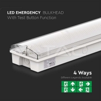 3W Евакуационна Тебела Тест Бутон 6400К LED евакуационно и аварийно осветление