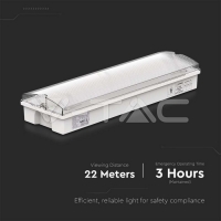 3W Евакуационна Тебела Тест Бутон 6400К LED евакуационно и аварийно осветление