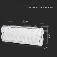 3W Евакуационна Тебела Тест Бутон 6400К LED евакуационно и аварийно осветление