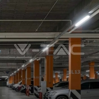 LED Влагозащитено Тяло M-Серия 1200мм 36W 6400K Мат Стоманен Клип 120LM/W Промишлени линейни LED тела