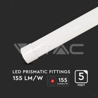 38W LED Линейно Тяло 150cм Пластик Бърза Връзка + Кабел 155LM/WATT 3000K Линейни LED тела за открит монтаж