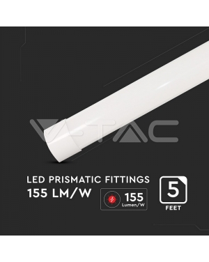 38W LED Линейно Тяло 150cм Пластик Бърза Връзка + Кабел 155LM/WATT 3000K Линейни LED тела за открит монтаж