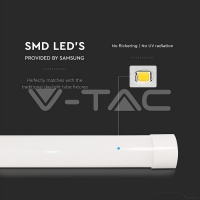 38W LED Линейно Тяло 150cм Пластик Бърза Връзка + Кабел 155LM/WATT 3000K Линейни LED тела за открит монтаж
