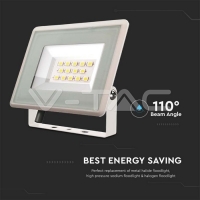 10W LED Прожектор Бяло Тяло 4000K 10W LED Прожектор Бяло Тяло 4000K LED екстериорно осветление