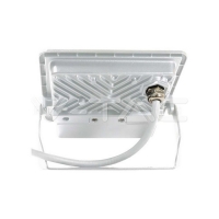 20W LED Прожектор PIR Сензор SAMSUNG ЧИП Бяло Тяло 4000К 1М Кабел LED екстериорно осветление