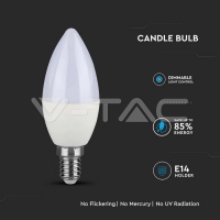 LED Крушка SAMSUNG Чип 5.5W E14 C37 Кендъл Димиращ 4000K LED крушки Е14