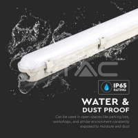 LED Влагозащитено Тяло SAMSUNG Чип 120см 60W 6500K 120 lm/W Промишлени линейни LED тела
