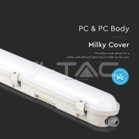 LED Влагозащитено Тяло SAMSUNG Чип 120см 60W 6500K 120 lm/W Промишлени линейни LED тела