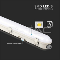 LED Влагозащитено Тяло SAMSUNG Чип 150см 70W 6500K 120 lm/W Промишлени линейни LED тела
