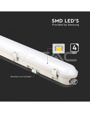 LED Влагозащитено Тяло SAMSUNG Чип 150см 70W 6500K 120 lm/W Промишлени линейни LED тела