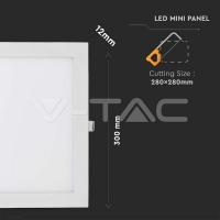 24W LED Premium Панел - Квадрат 3000K LED панели за скрит монтаж