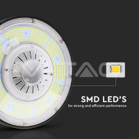 200W LED Камбана MEANWELL Драйвер Димираща 4000К 200 lm/W LED осветление