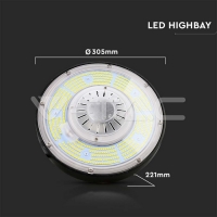 200W LED Камбана MEANWELL Драйвер Димираща 4000К 200 lm/W LED осветление