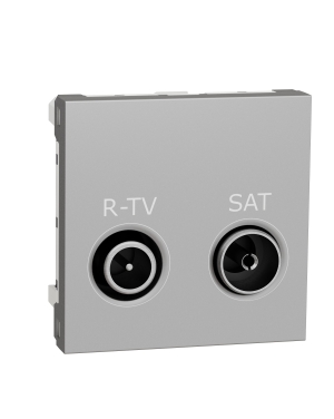 Розетка R-TV SAT, 2 модула NEW UNICA контакти и ключове